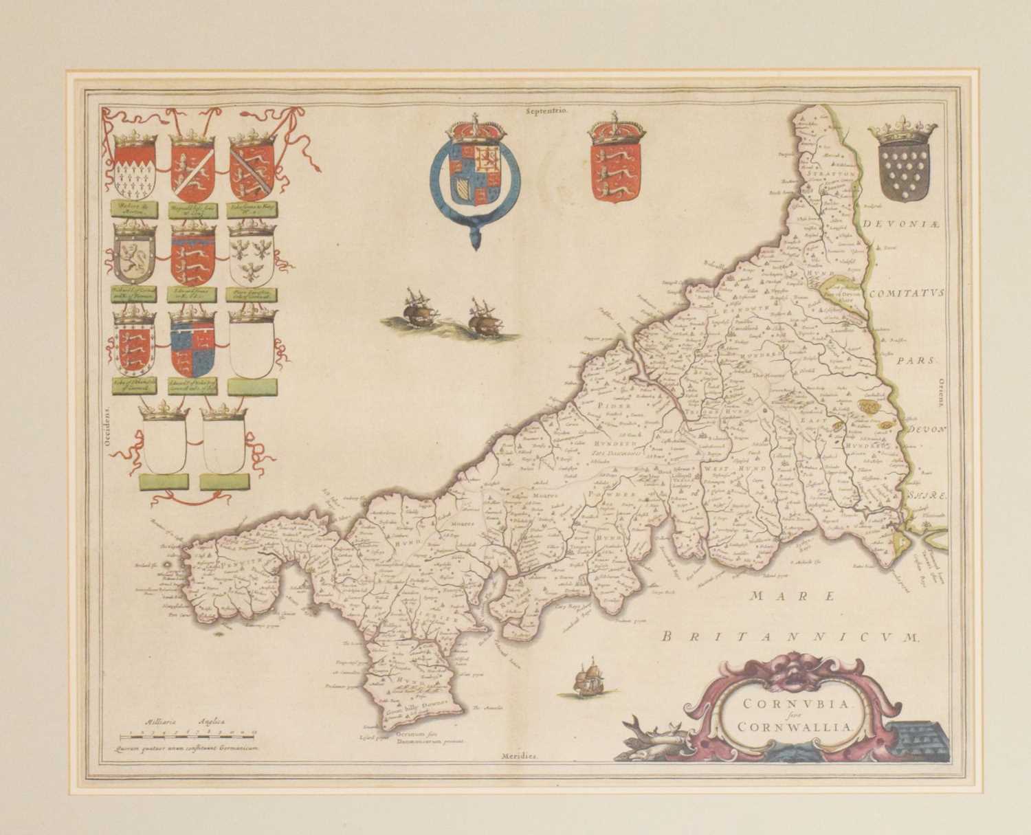 Lot 502 - Map of Cornwall