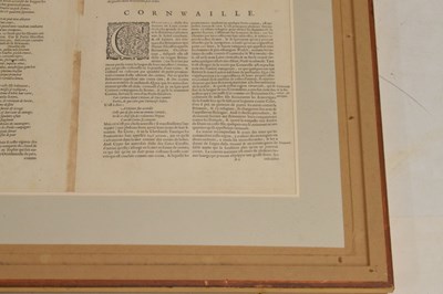 Lot 502 - Map of Cornwall