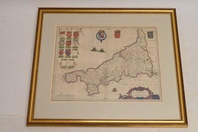 Lot 502 - Map of Cornwall