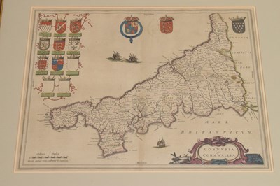 Lot 502 - Map of Cornwall