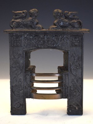 Lot 229 - 19th Century salesman's sample miniature cast iron fireplace