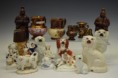 Lot 395 - Sundry Staffordshire figures