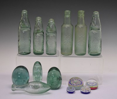 Lot 381 - Group of 'Dump' and other paperweights and bottles