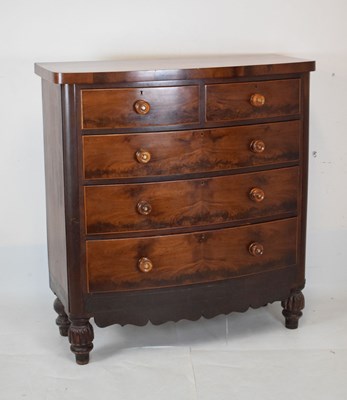 Lot 517 - 19th Century mahogany bowfront chest of drawers