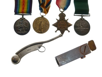 Lot 203 - First World War medal group - Naval Interest