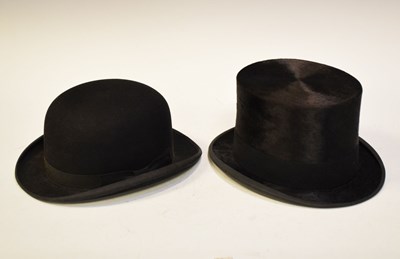 Lot 246 - Vintage gentleman's top hat and bowler