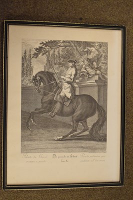 Lot 403 - Equestrian engraving depicting a trotting horse