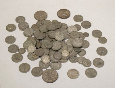 Lot 184 - Quantity of British silver and half silver coinage