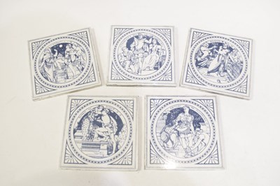 Lot 320 - Five late Victorian Mintons China Works Shakespeare tiles