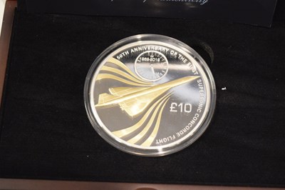 Lot 175 - Concorde 50th Anniversary silver proof 5oz £10 coin