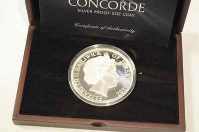 Lot 175 - Concorde 50th Anniversary silver proof 5oz £10 coin