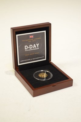 Lot 133 - The Normandy Landings 1944-2019 D-Day 75th Anniversary gold proof penny