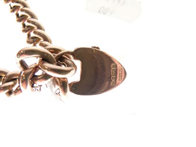 Lot 75 - Edwardian 9ct rose gold hollow curb link bracelet