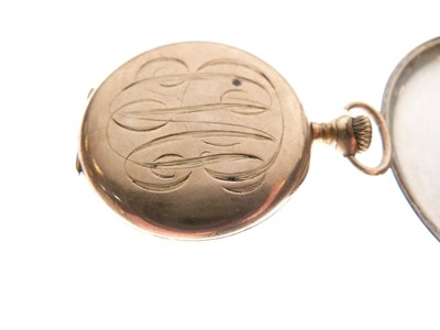 Lot 118 - Two silver pocket watches and Waltham gold-plated fob watch