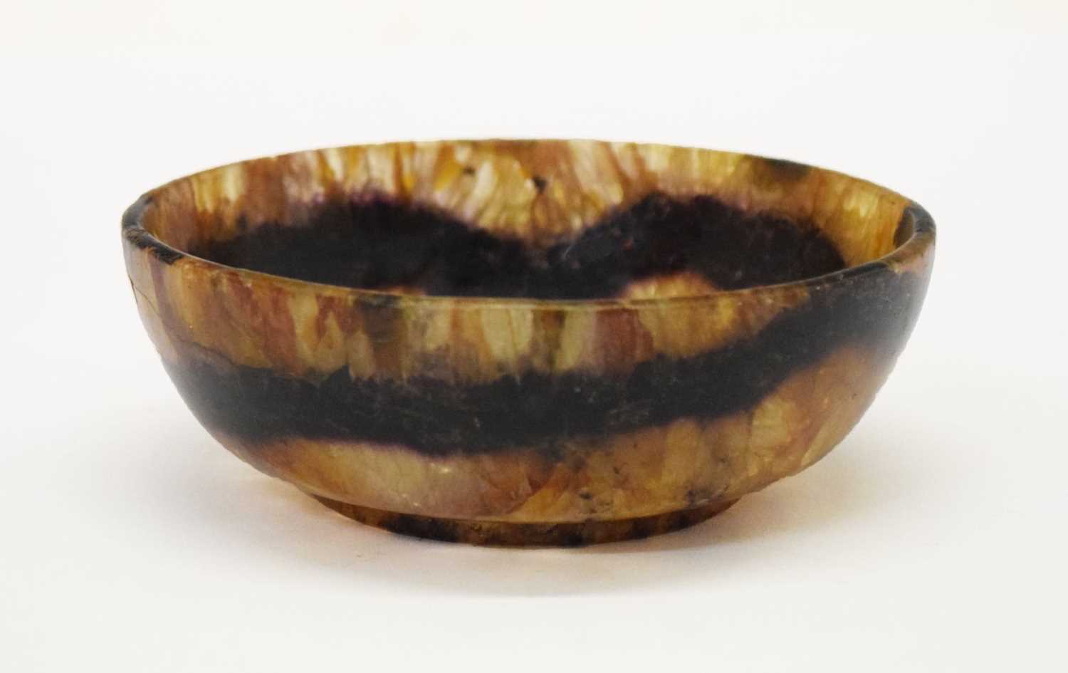 Lot 393 Derbyshire Blue John footed bowl