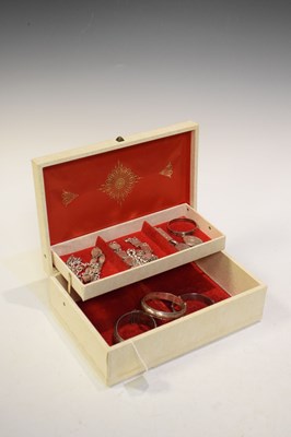 Lot 79 - Quantity of silver jewellery including ingot, bracelets, bangles etc