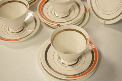 Lot 335 - Shelley Art Deco part tea set