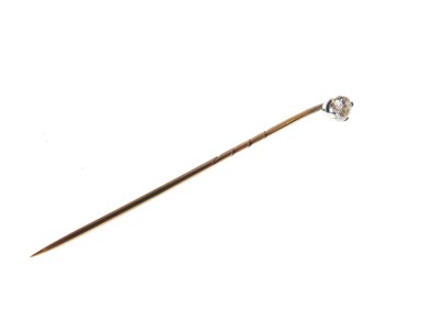 Lot 31 - Diamond stick pin set a single brilliant cut