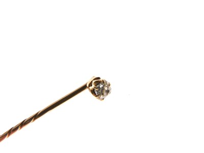 Lot 32 - Diamond set stick pin
