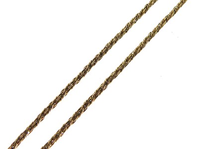 Lot 51 - Yellow metal plaited link necklace