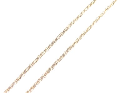 Lot 51 - Yellow metal plaited link necklace