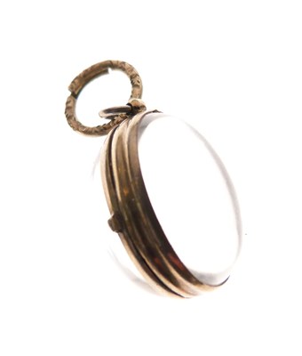 Lot 38 - 19th Century glass and metal locket pendant