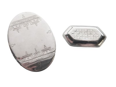 Lot 158 - George III hexagonal silver patch box