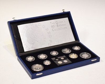 Lot 173 - Queen's 80th birthday collection silver Royal Mint set