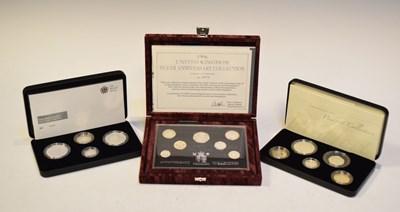 Lot 188 - Royal Mint 2008 silver proof four coin set, 2007 silver proof coins set, 25th Anniversary set