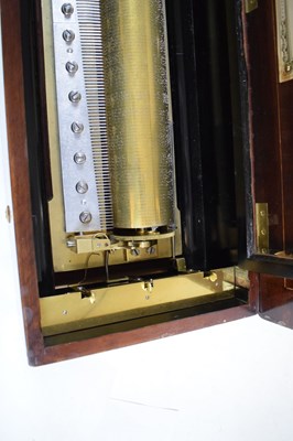 Lot 175 - Fine Swiss Nicole Freres (Geneve) inlaid rosewood-cased 18-air cylinder musical box