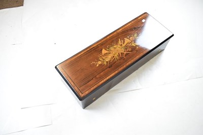 Lot 175 - Fine Swiss Nicole Freres (Geneve) inlaid rosewood-cased 18-air cylinder musical box