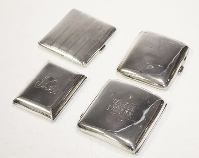 Lot 154 - Four early 20th Century silver cigarette cases