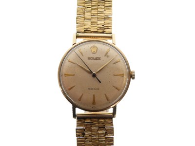 Lot 250 - Rolex - Gentleman's 1960s Precision 9ct gold cased wristwatch
