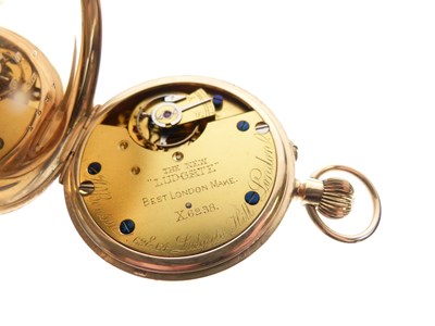 Lot 271 - J.W. Benson 9ct gold open-faced keyless wound pocket watch