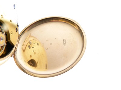 Lot 271 - J.W. Benson 9ct gold open-faced keyless wound pocket watch