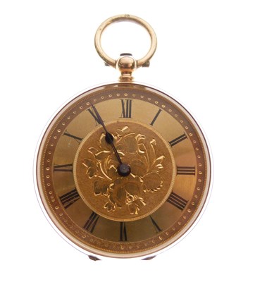 Lot 119 - Early 20th Century yellow metal stamped '14k' lady's pocket watch