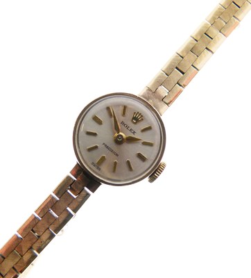 Lot 109 - Rolex - Lady's Precision 9ct gold cocktail watch