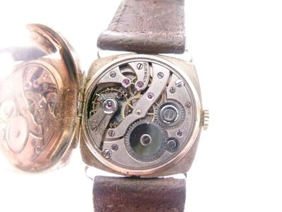 Lot 113 - Gentleman's vintage 9ct gold cased wristwatch