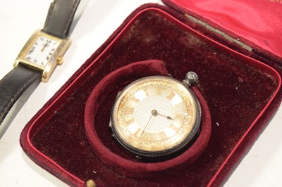 Lot 112 - Late Victorian silver cased fob watch