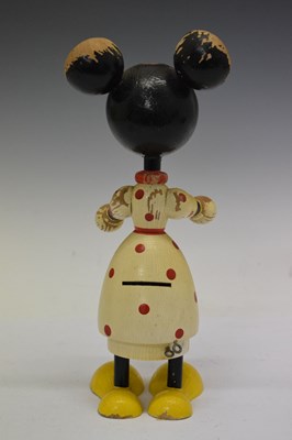 Lot 394 - Wooden 'Disney's' Minnie Mouse money box