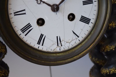 Lot 461 - 19th Century French ebonised portico clock