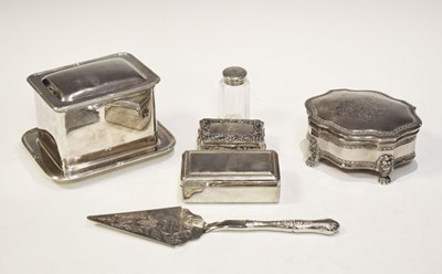 Lot 249 - Group of silver-plated boxes etc