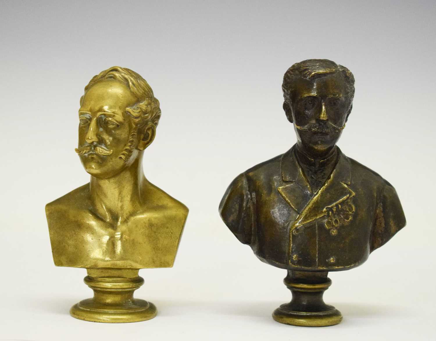 Lot 266 - Two bronze busts