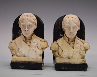 Lot 247 - Two plaster busts of Nelson