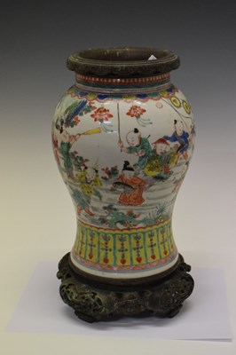 Lot 279 - Early 19th Century Chinese porcelain baluster vase