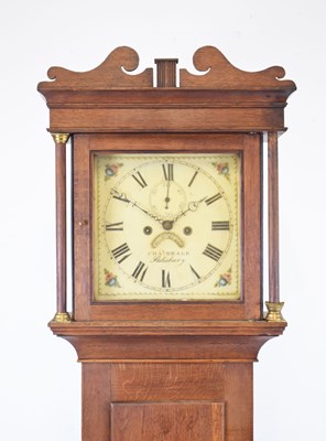 Lot 416 - 19th Century oak-cased 8-day longcase clock, Chas. Beale, Salisbury