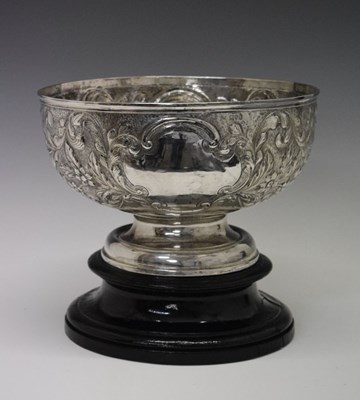 Lot 97 - Edward VII silver footed trophy / punch bowl