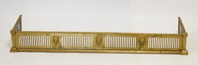 Lot 568 - Rectangular brass fender