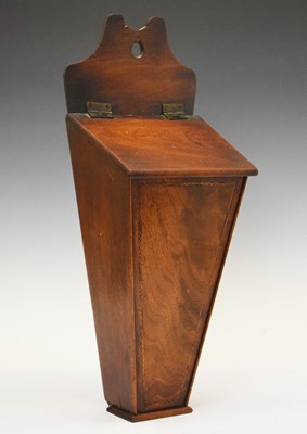 Lot 258 - Early 19th Century fruitwood candle box