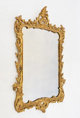 Lot 477 - George III-style giltwood wall mirror, 76cm wide x 120cm high